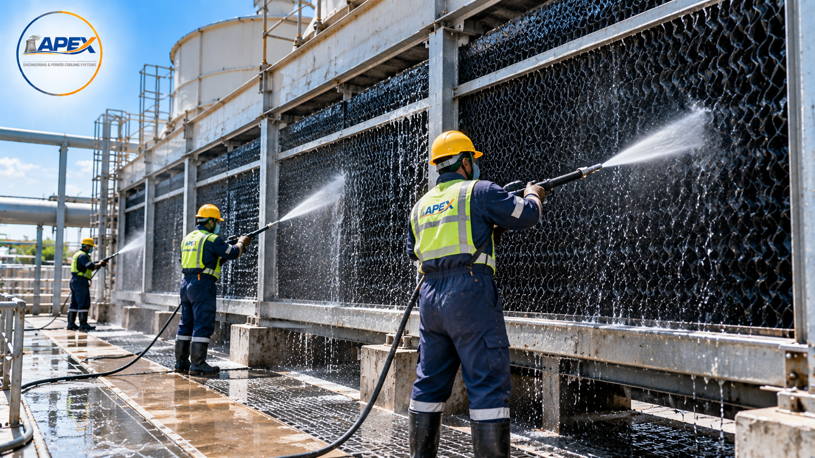Cooling tower cleaning and maintenance